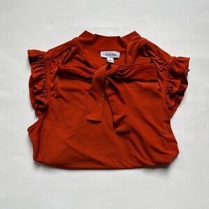 Calvin Klein Autumn Rust Bow Top